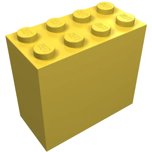 Brick 2 x 4 x 3 with 'LEGOLAND Deutschland Resort VIP Tour' Mr. Gold Minifigure Print [2023 Version]