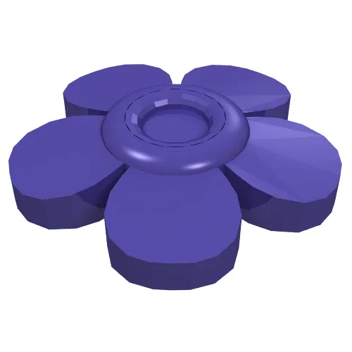 Headwear Accessory Flower with 5 Smooth Petals and Pin