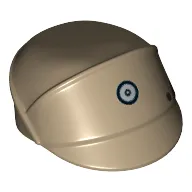 Hat / Cap Imperial Officer with Silver and Black Code Disc and Dark Brown Stains Print