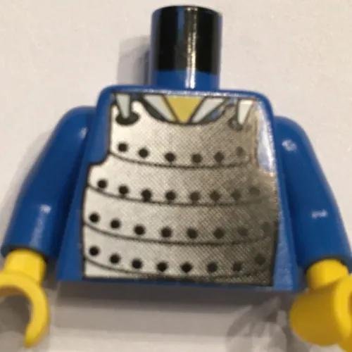 Torso Armor Plate Mail Chest Plate Print, Blue Arms, Yellow Hands