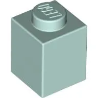 Brick 1 x 1 with Blue '6' print (Serif Font)