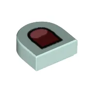 Tile Round 1 x 1 Half Circle with Open Mouth Print