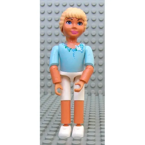 Belville Figure Articulated Elbows, Child, Female, Light Yellow Hair, Short White Pants, Light Blue Shirt Print (Princess)
