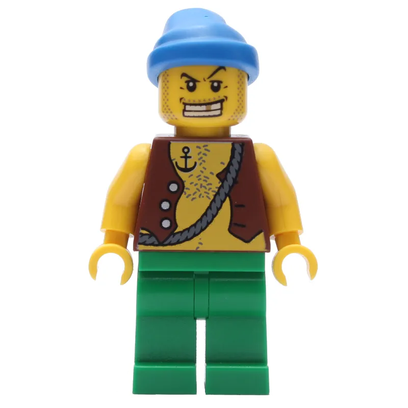 Pirate - Anchor Tattoo, Green Legs, Blue Bandana