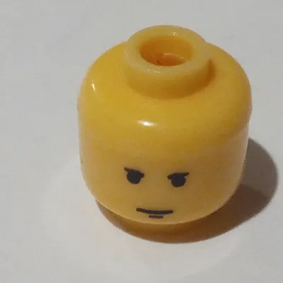 Pen Bead, Round Large, Curved Edges / Cylinder with Minifig Head with Luke Skywalker Print