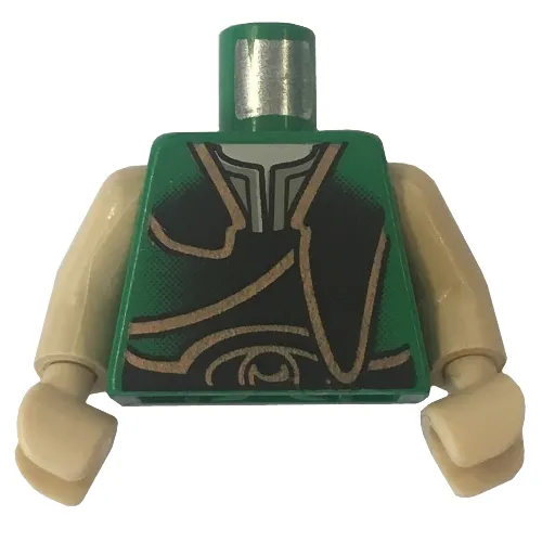 Torso Vest with Gold Trim Print (Gungan), Tan Arms and Hands