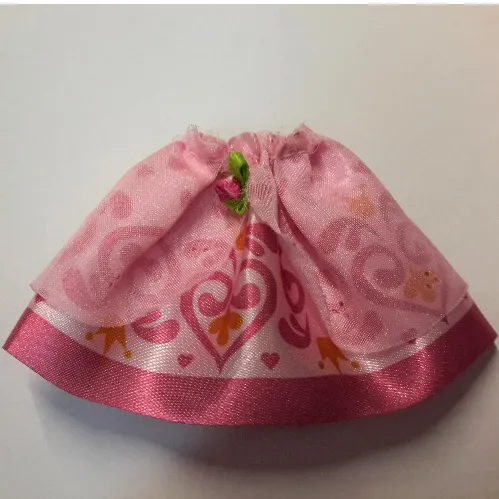Belville, Skirt, Long, Pink with Dark Pink Print, Brouche