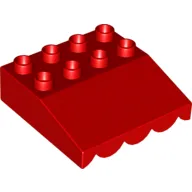 Duplo Roofpiece Slope 33 4 x 4 with Awning Overhang with 9 Bottom Tubes