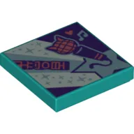 Tile 2 x 2 with Synth Pop Style Print