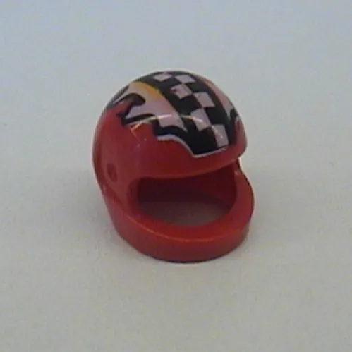 Helmet, Standard with Checks and Flames Print