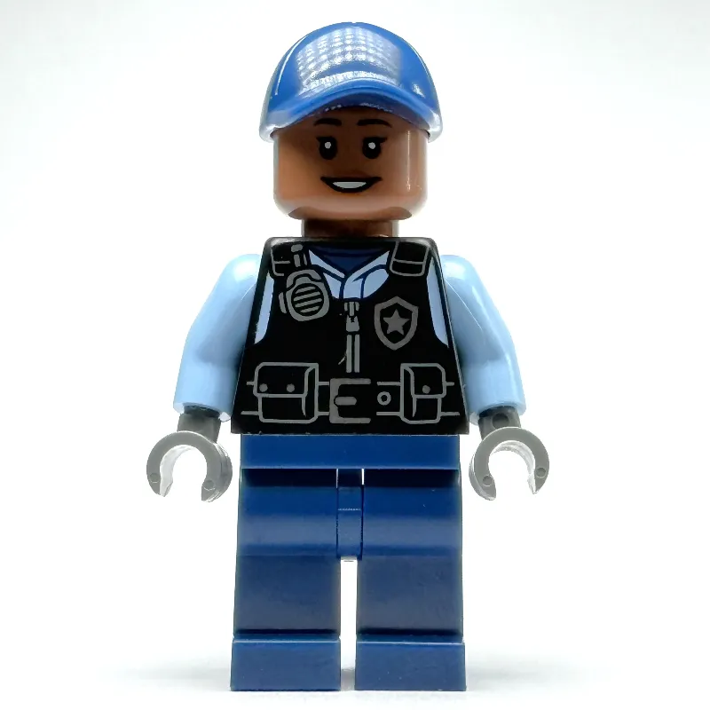 Security Guard, Black Vest, Dark Blue Legs