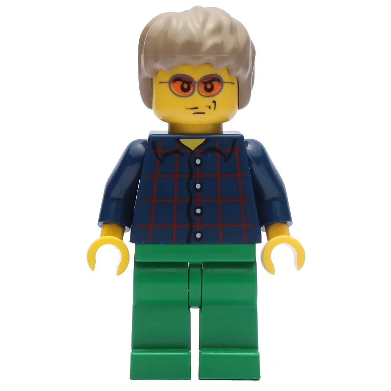 Dark Blue Torso, Green Legs, Dark Tan Hair