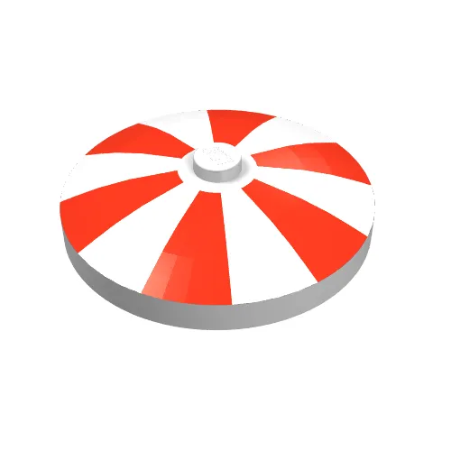 Dish 4 x 4 Inverted [Radar] with Red Stripes Print Space Radar