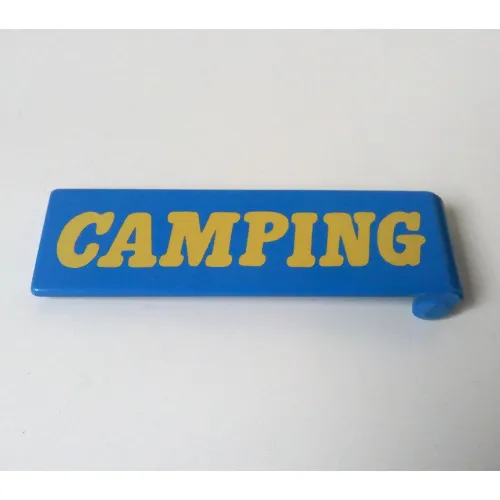 Duplo Door 1 x 4 x 1 with Yellow 'CAMPING' Print