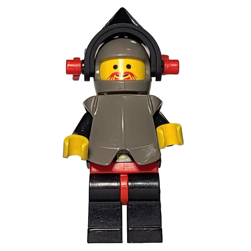 Knight (Breastplate on Black) - Black Legs, Armor, Red Dragon Plume