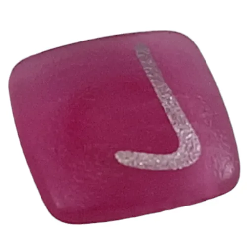 Clikits Icon, Square 2 x 2 Small with Pin and Silver 'J' Print