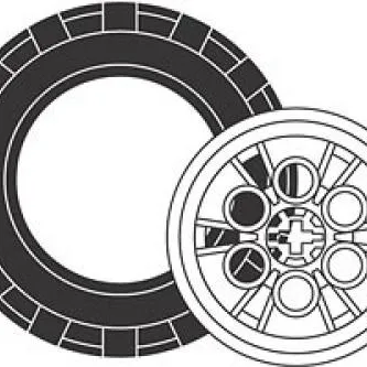Red Rover Tires and Hubs (4 tires 4 hubs)