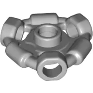 Plate Special 1 x 1 with Hole Through Stud, 3 Bars and 3 Bar Holes