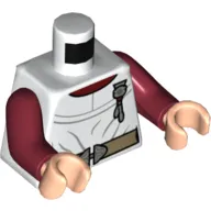 Torso Tunic, Dark Tan Belt, Silver Badge, Dark Red Neck Print, Dark Red Arms, Light Nougat Hands