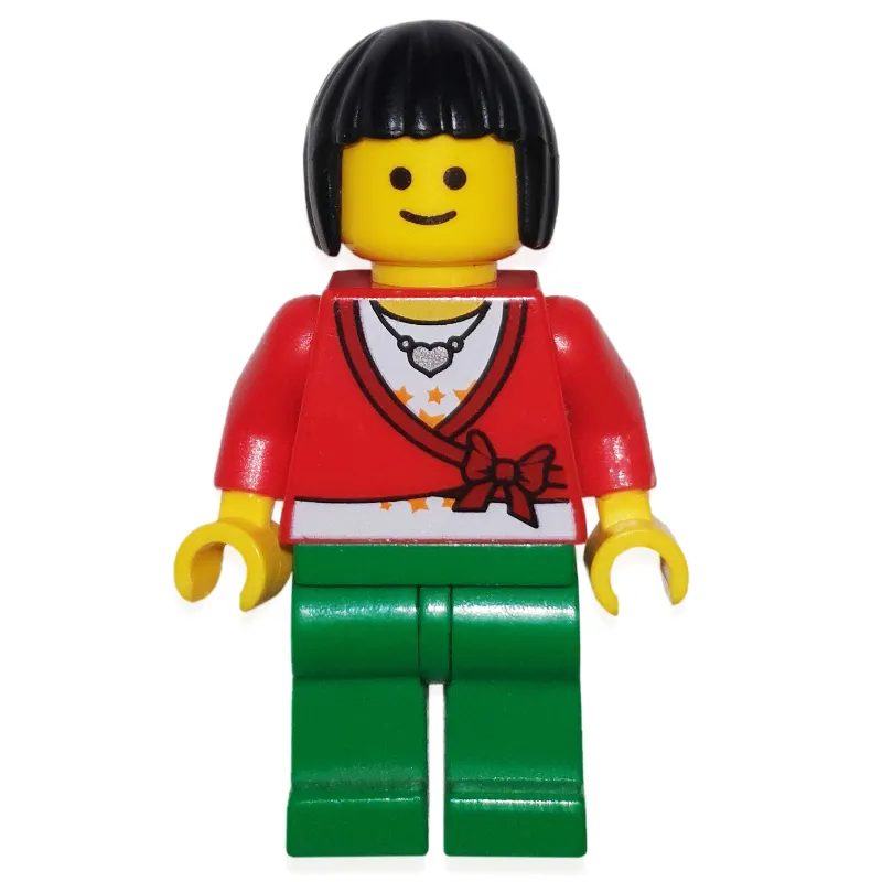 Red Torso, Green Legs, Black Hair