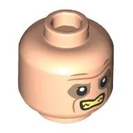 Minifig Head The Penguin, Dark Tan Eyeshadow, Angry Grin, Tan Teeth print
