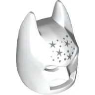 Mask, Batman Cowl, Silver Stars, Dots print