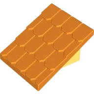Duplo Roofpiece Slope 30 4 x 4 Shingled with Light Yellow Base