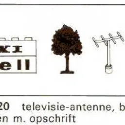 Trees and Signs (1969 version with old style trees and 3 bricks)