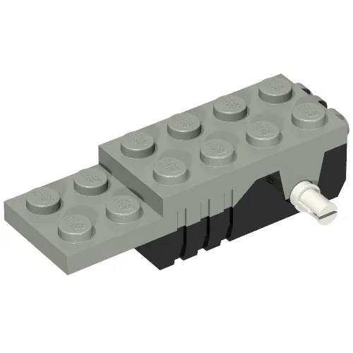 Light Gray Pullback Motor 6 x 2 x 1 1/3 with Black Base, White Shafts (Motor 1)