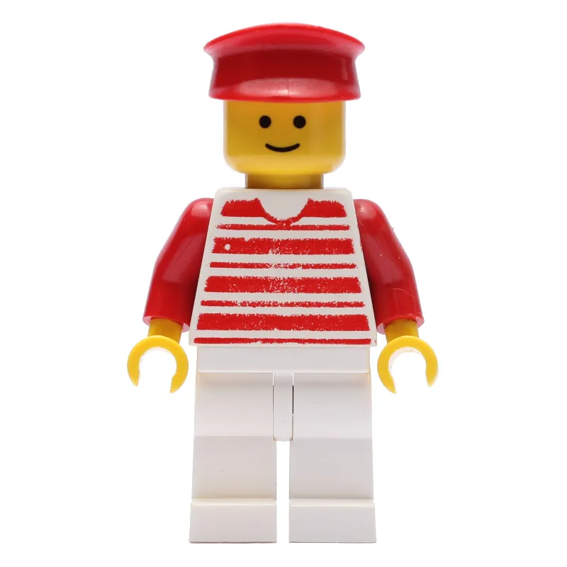 Man - Red/White Striped Shirt, Red Arms, White Legs, Red Hat