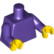 Torso, Dark Purple Arms, Yellow Hands [Plain]