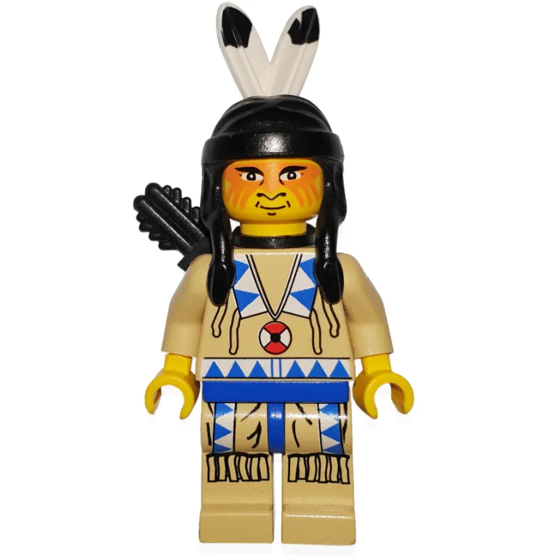 Indian - Tan Clothing, Blue Trim, Quiver