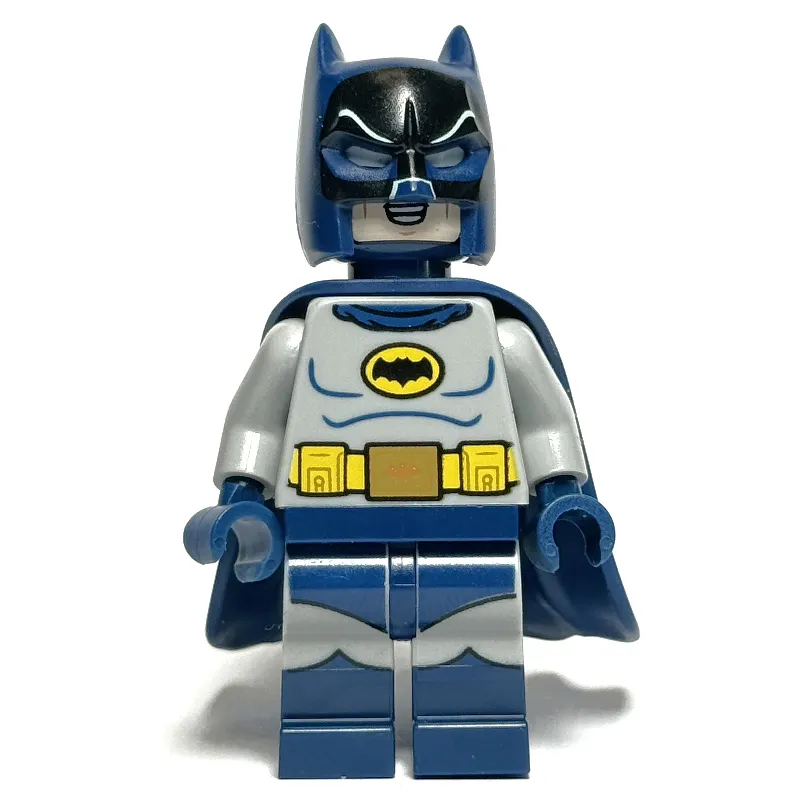 Batman, Light Bluish Gray Suit, Rubber Dark Blue Cape and Cowl (60's TV Series)