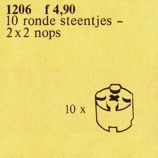 Round Bricks (2 x 2), White