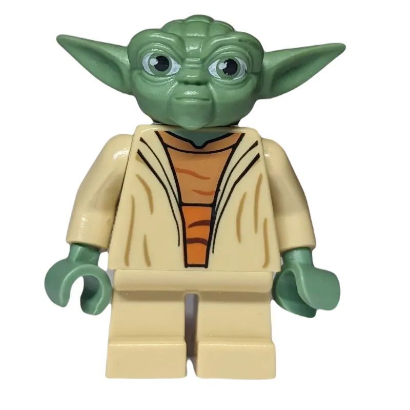 Yoda, Sand Green Head with White Hair (Clone Wars)