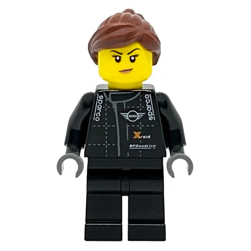 Race Driver, Black Torso, Black Legs, Reddish Brown Hair