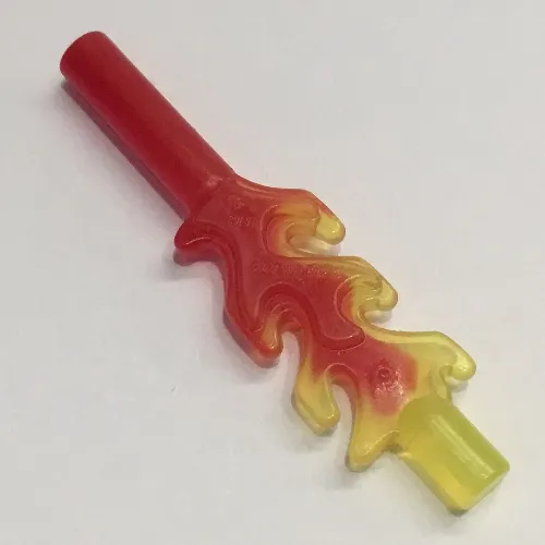 Bar 4L with Flame Protrusions and Marbled Trans-Yellow Pattern