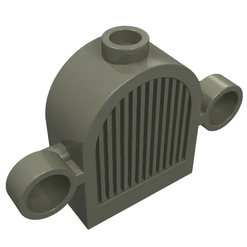 Grille 1 x 2 x 2 Round Top [Lights & Centre Top Stud]