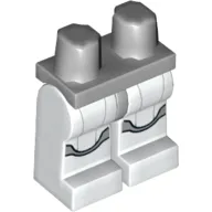 Hips and White Legs with Jek-14 Armor with Light Bluish Gray Markings Print