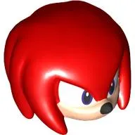 Minifig Head Special, Knuckles with Light Nougat Face, White/Dark Purple Eyes, Gritted Teeth Print