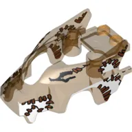 Fairing, Fly Wheel, Wolf Shape with White Patches and Brown Stitch Markings Print