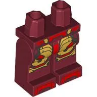 Hips and Dark Red Legs with Iron Man Armor, Red Belt, Gold Plating print