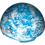 Dome Hemisphere 11 x 11 with 2 x 2 Studs on Top and Kamino Black / Blue / White Planet Print [75006]