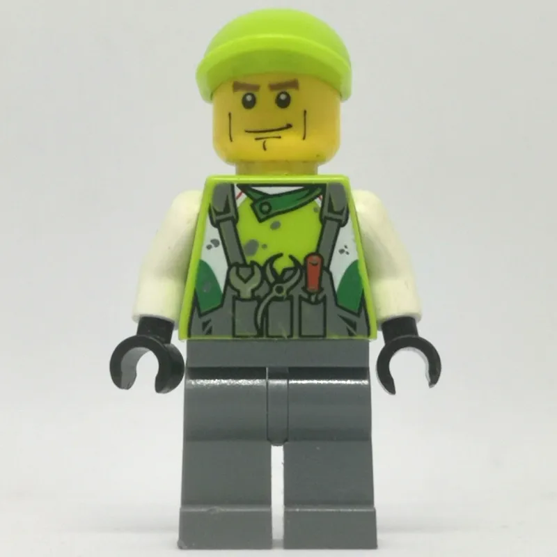 Crew Member Lime Torso, Dark Bluish Grey Legs 2