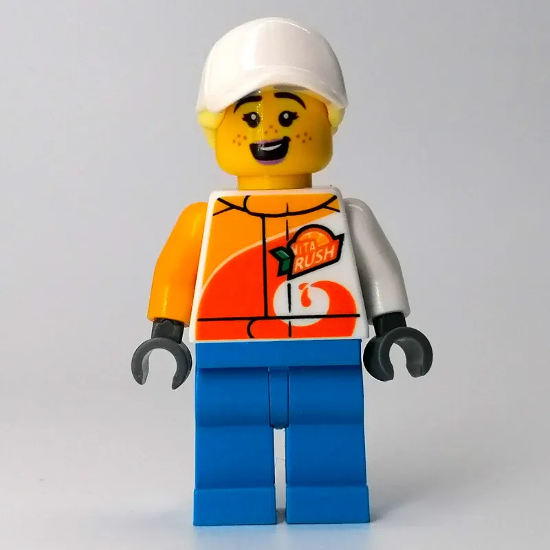 Stunt Rider, White Race Jacket, Dark Azure Legs, White Cap