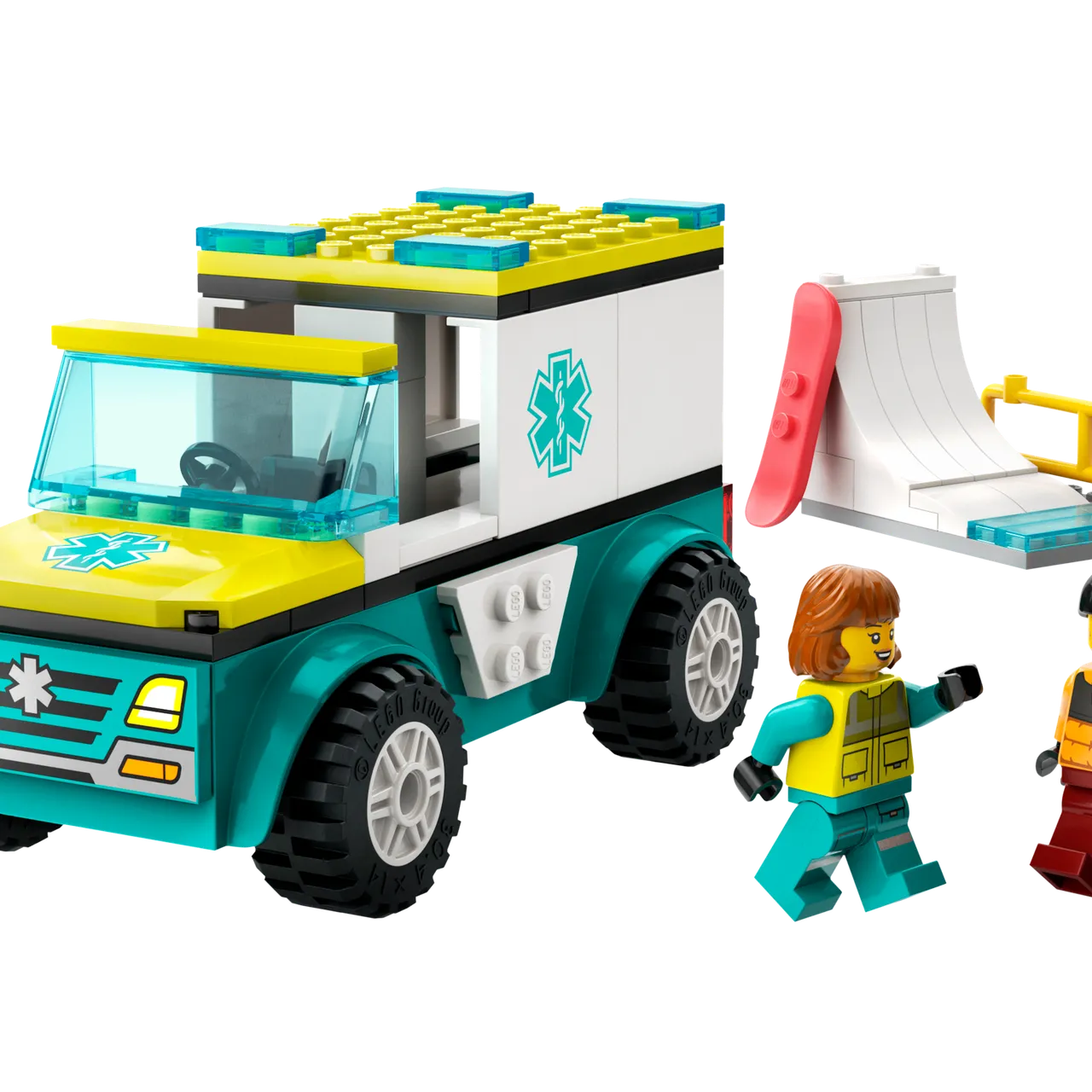 Emergency Ambulance and Snowboarder
