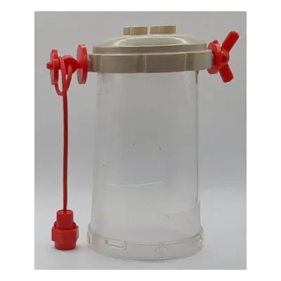 Duplo Cart Lid Octagonal with 2 x 2 Studs, Trans-Clear Cylinder and Red Weight