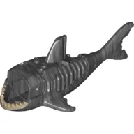 Animal Body Part, Shark Body with Bones and Gills with Dark Tan Teeth (Ghost / Zombie) Print