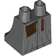 Hips and Legs Under Dress/Robe with Dark Brown Pocket, Reddish Brown Belt print