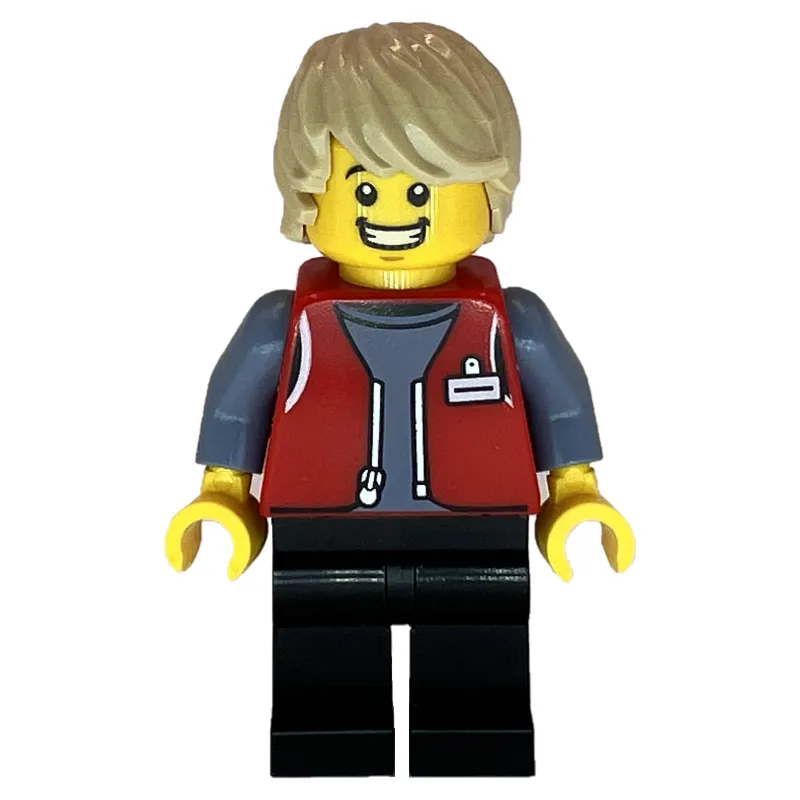 LEGO Employee, Red Jacket, Black Legs